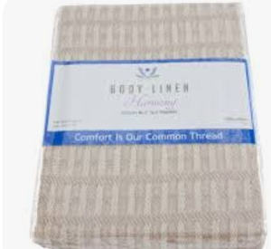 lot 18311 image: Harmony Cotton Spa and Massage Table Blanket by Body Linen. 100% Cotton, 66 by 90 Inches. Soft, Warm and Stylish. Machine Washable. Two Tone Knit Pattern, Sage and Natural.