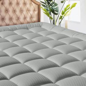 lot 18314 image: MATBEBY Queen Size Mattress Pad - Cooling Breathable Mattress Topper, Quilted Fitted Mattress Protector, Pillow Top Mattress Cover with 8-21 Deep Pocket, Machine Washable, Light Grey, 60x80 Inches