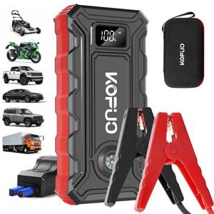 lot 18362 image: KOPUO Portable Car Battery Jump Starter 5000A Jump Box(2.38gal Gas2.11gal Diesel) 12V Car Jump Starter Battery Pack, Fast Charge, 160W DC, 3-Mode Lights, Comes with A Storage Case for Easy Storage.