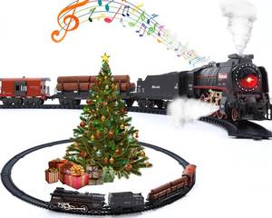 lot 18367 image: Train Set with Smoke, Sound and Light, Toddler Train Toy, Birthday Gift for Kids Boys and Girls