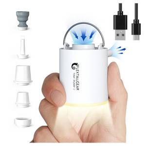 lot 18383 image: FLEXTAILGEAR Tiny Pump X Portable Air Pump  Camping Light Ultra-Mini Air Pump with 1300mAh Battery USB Rechargeable for Sleeping Pads Pool Floats Air Bed Air Mattress Swimming Ring (White - X)