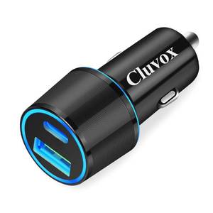 lot 18385 image: Dual USB Car Charger Adapter, Cluvox 20W Fast Charge Car Charger for iPhone 1615 Pro MaxPlus14131211XSXRX8SE 2020iPad 8thProAir 4Mini, Google, Samsung Cigarette USB Adapter