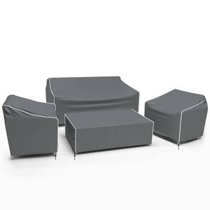 lot 18390 image: Gasadar Patio Furniture Cover 4-Piece Set, Heavy Dut 600D Outdoor Furniture Cover Waterproof for Lawn Patio Chairs, Loveseat and Coffe Table, Grey
