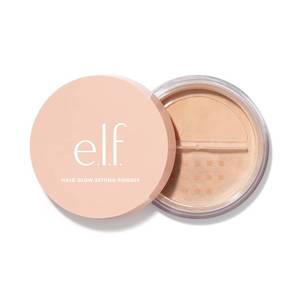 lot 18395 image: e.l.f. Halo Glow Soft Focus Setting Powder, Silky Setting Powder For Creating Soft Glow Without Shine, Smooths Pores & Lines, Medium
