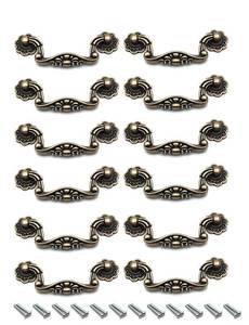 lot 18401 image: Susenya Kitchen Drawer Pulls,, Drawer Pull Handle 3 Hole Centers(C to C) with Screws Bronze Medium Zinc Alloy Drop Bail Dresser Pull Handle