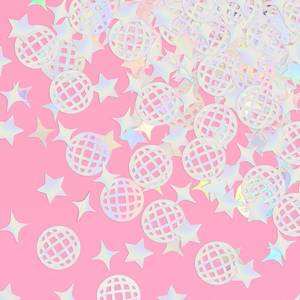lot 18403 image: xo, Fetti Disco Ball Foil Confetti - 200 pc  Bachelorette Party Decoration, Cute Birthday Table Decor, Groovy Engagement Decor, Bridal Shower Supplies