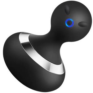 lot 18408 image: MANFLY Cordless Electric Massager with 10 Powerful Vibrations, Rechargeable Handheld Neck Massager (Black)