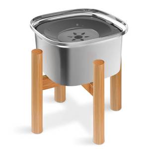 lot 18417 image: Decflow 3L Elevated Dog Water Bowl, Stainless Steel Raised Food Dispenser with Stand, Large Capacity No Spill Dog Water Bowl for Small, Medium and Large Dogs