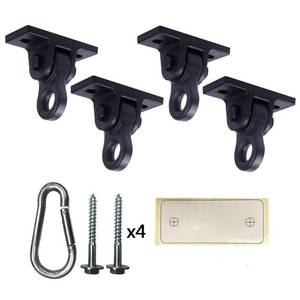 lot 18428 image: ABUSA Heavy Duty Black Swing Hangers Screws Bolts Included Over 5000 lb Capacity Playground Porch Yoga Seat Trapeze Wooden Sets Indoor Outdoor