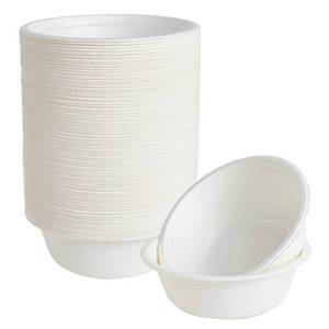 lot 18435 image: ECOLipak 16 oz Paper Bowls, Pack Compostable Paper Bowls Bulk, Heavy-duty Disposable Bowls for Hot And Cold Food