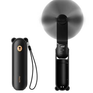 lot 18440 image: JISULIFE Handheld Mini Fan, 3 IN 1 USB Rechargeable Portable Fan 12-19 Working Hours with Power Bank, Flashlight, Pocket Design for TravelSummerConcertsLash, Gifts for Women (Black)