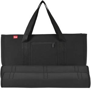 lot 18452 image: yookee home Mahjong Bag Neoprene Mahjong Tile Bag with Two Wrappers (Case Only), not Include Mahjong Accessories Mahjong Tote Bag for Women or Men Black