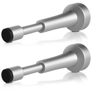 lot 18468 image: 2PCS Spring Door Stoppers for Wall - 4.33 Inch Aluminum Door Stops, Matte Black Door Stoppers for Bottom of Door, Doorstops for Inside Door with Silicone Tip, Screw & Adhesive Installation