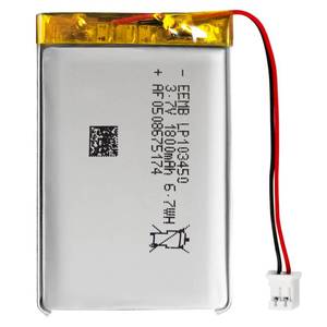 lot 18470 image: EEMB Lithium Polymer Battery 3.7V 1800mAh 103450 Lipo Rechargeable Battery Pack with 2 Wires JST 2.0mm Connector for Speaker and Wireless Device- Confirm Device & Connector Polarity Before Purchase