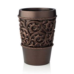 lot 18480 image: Essentra Home Bronze Bathroom Tumbler Cup for Vanity Countertops, Also Great as PencilPen Holder and Makeup Brush Holder