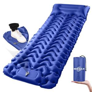 lot 18488 image: MOXILS Sleeping Pad, Ultralight Inflatable Sleeping Pad for Camping, Built-in Pump, Ultimate for Camping, Hiking, Airpad, Carry Bag, Repair Kit, Compact & Lightweight Air Mattress(Blue)