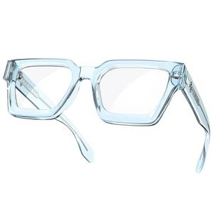 lot 80623 image: VISOONE Enhanced Version Rectangle Chic Preppy Look Blue Light Blocking Glasses for Women Men RIVER-LIGHTER