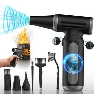 lot 80627 image: Electric Compressed Air Duster - 33,0000 RPM Rechargeable Cordless Turbo Blower, Portable Air Blower Gun for Cars, PC, Keyboard, Home & Outdoor Dust Cleaning (Replaces Compressed Air Cans)