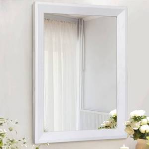 lot 80633 image: AAZZKANG Rectangular Wall Mirror Decorative Wood Framed Mirrors for Farmhouse Bedroom Bathroom Living Room Entryway Hanging Home Decor