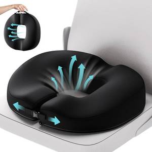 lot 80637 image: Benazcap Donut Pillow Seat Cushion, Strong Support Memory Foam Hemorrhoid Pillow by Ergonomic