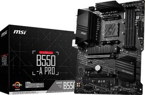 lot 80641 image: MSI B550-A PRO ProSeries Motherboard (AMD Ryzen 5000, AM4, DDR4, PCIe 4.0, SATA 6Gbs, M.2, USB 3.2 Gen 2, HDMIDP, ATX)&nbsp