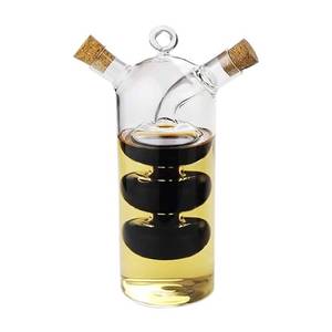 lot 80674 image: WINAKUI Olive Oil and Vinegar Dispenser Cruet Bottles, 2 in 1 Transparent Dual Glass for Kitchen Cooking Container