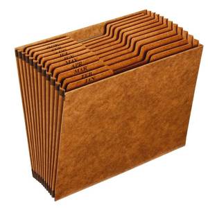 lot 80681 image: Globe-Weis PFXR217MHD Pendaflex Heavy-Duty Expanding File, Open Top, Monthly Index, Letter Size, Brown (R217MHD)