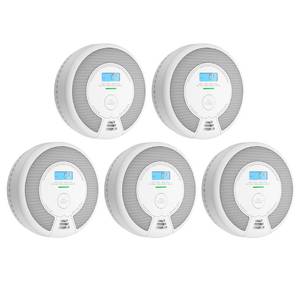 lot 80695 image: X-Sense 10-Year Battery Combination Smoke Carbon Monoxide Alarm Detector with Large LCD Display, Standalone Model, - Retail $163.09