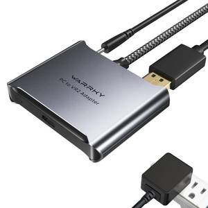 lot 80698 image: Warrky PSVR2 PC Adapter, PSVR2 Accessories Aluminum Shell, Nylon-Braided Cable Compatible with PSVR2, AR Glasses, Portable Monitor, DP 1.4 Cable&15W Power Supply Included
