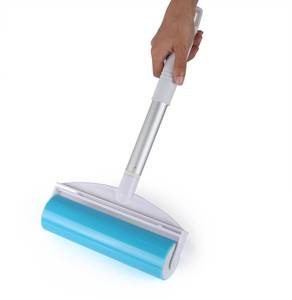 lot 80699 image: iLifeTech Reusable Sticky Picker Set Cleaner Lint Roller Pet Hair Remover Brush, Blue 8 inch Large Size  Pocket Size