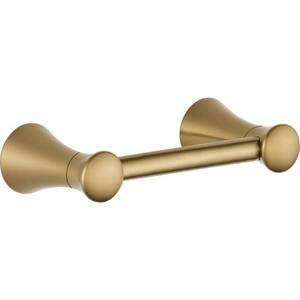 lot 80701 image: Delta Lahara (1-Pack) Toilet Paper Holder Champagne Bronze Tissue Roll Holder for Bathroom Organization and Storage Pivoting Toilet Tissue Holder Wall Bathroom Accessories 73850-CZ