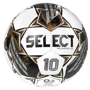 lot 80703 image: Select Numero 10 V22 Soccer Ball, WhiteBlackGold, Size 4