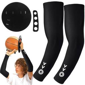lot 80707 image: Jeere Basketball Training Sleeve with Basketball Shooting Off Hand Trainer Basketball Shooting Aid Shooting Sleeve Basketball Improves Arm Strength and Alignment of Your Basketball Shot
