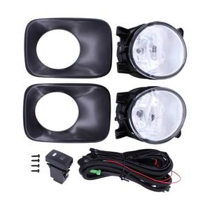 lot 80725 image: MOTOKU Pair Fog Light and Fog Lamp Bezel Cover Panel Trim Kit for Honda Pilot 2009-2011 Left Driver and Right Passenger Side with Switch Wire Harness - Retail $77.24