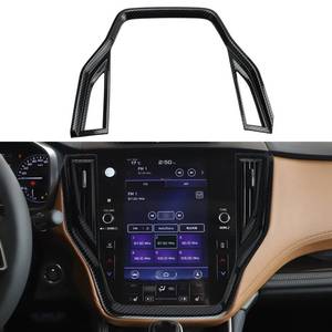 lot 80726 image: INTGET Navigation Screen Panel Frame Cover for 2020-2025 Subaru Outback Accessories 2021 2022 2023 2024 Subaru Legacy Carbon Fiber GPS Screen Cover Center Console Display Trim Cover Decoration Cover