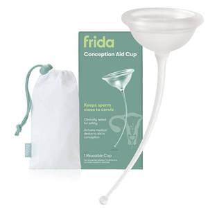 lot 80743 image: Frida Fertility Conception Aid Cup  Natural Conception Aid Cup for Fertility Support, Aids in Conception for Women, Keep Sperm Close to Cervix, Reusable with Storage Bag, Soft  Flexible Silicone