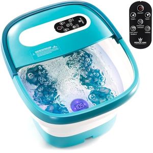 lot 80746 image: Medical king Foot Spa with Heat and Massage Electric Rotary Massage Includes A Remote Control, A Pumice Stone, Massage Bubbles - Motorized Shiatsu Massage Balls