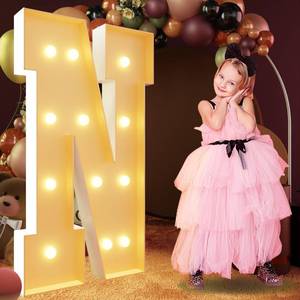 lot 80748 image: imprsv 4FT Marquee Light Up Letters, Large Light Up Letters for Birthday Party Decor Wedding Decorations, Marquee Letters for Party Decoration Large Marquee Letters Arch Kit Decorations Letter N