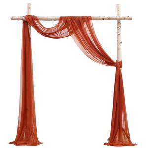 lot 80801 image: Floroom Wedding Arch Draping Fabric 2 Panels 20Ft Terracotta Chiffon Fabric Drapes Arbor Drapery Wedding Ceremony Reception Swag Decorations
