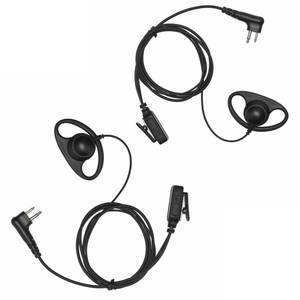 lot 80806 image: Yolipar CLS1410 CLS1110 Earpiece Compatible with Motorola Radio CP200 GP300 GP2000 Walkie Talkie with PTT Mic 2 Pin Headset Single-Wire Surveillance Kit (D-Shaped, 2 PCS)