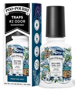 lot 80819 image: Poo-Pourri Before-You-Go Toilet Spray, Fresh Sea Salt, 2 Fl Oz - Sea Salt, Bergamot and Eucalyptus