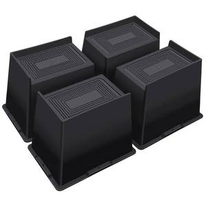 lot 80830 image: ANNKUT Bed Risers 6 Inch Heavy Duty,Oversized Couch Risers, Extra Wide Furniture Risers for Sofa Table Desk Headboard Chair Lifting,Rectangle Risering Blocks Support 6000 lbs(4 Pack Black)