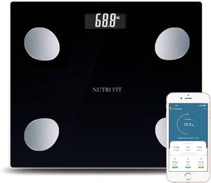 lot 18061 image: NUTRI FIT Bathroom Weighing Scale for Body Weight and Fat, Digital Smart Scale with Bluetooth, Body Composition Watchers with APP for BMI, Muscle, Weight Loss, Max 150kg330lb