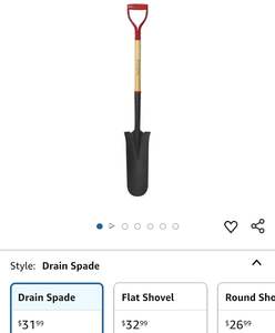 lot 30228 image: Professional Drain Spade with D-Handle