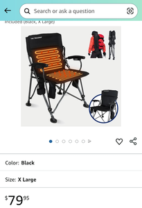lot 30229 image: Heated Folding Camp Chair
