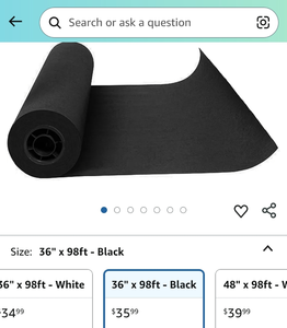 lot 30240 image: Black Kraft Paper Roll 36 inch x 98 feet