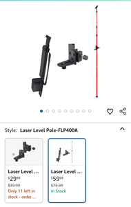 lot 30253 image: Laser Level Pole FLP400A with Mounting Bracket