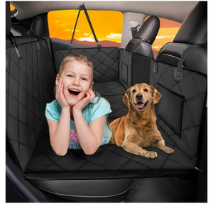 lot 30280 image: Quilted Car Back Seat Cover Protector with Anchor Straps