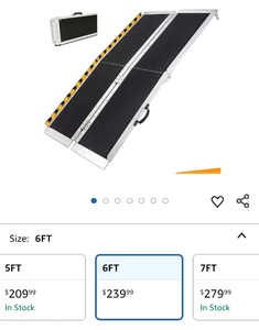 lot 30284 image: Portable Aluminum Folding Wheelchair Ramp 6FT