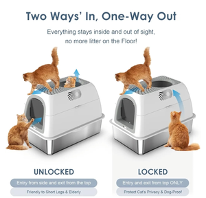 lot 30306 image: Stainless Steel Top Entry Litter Box